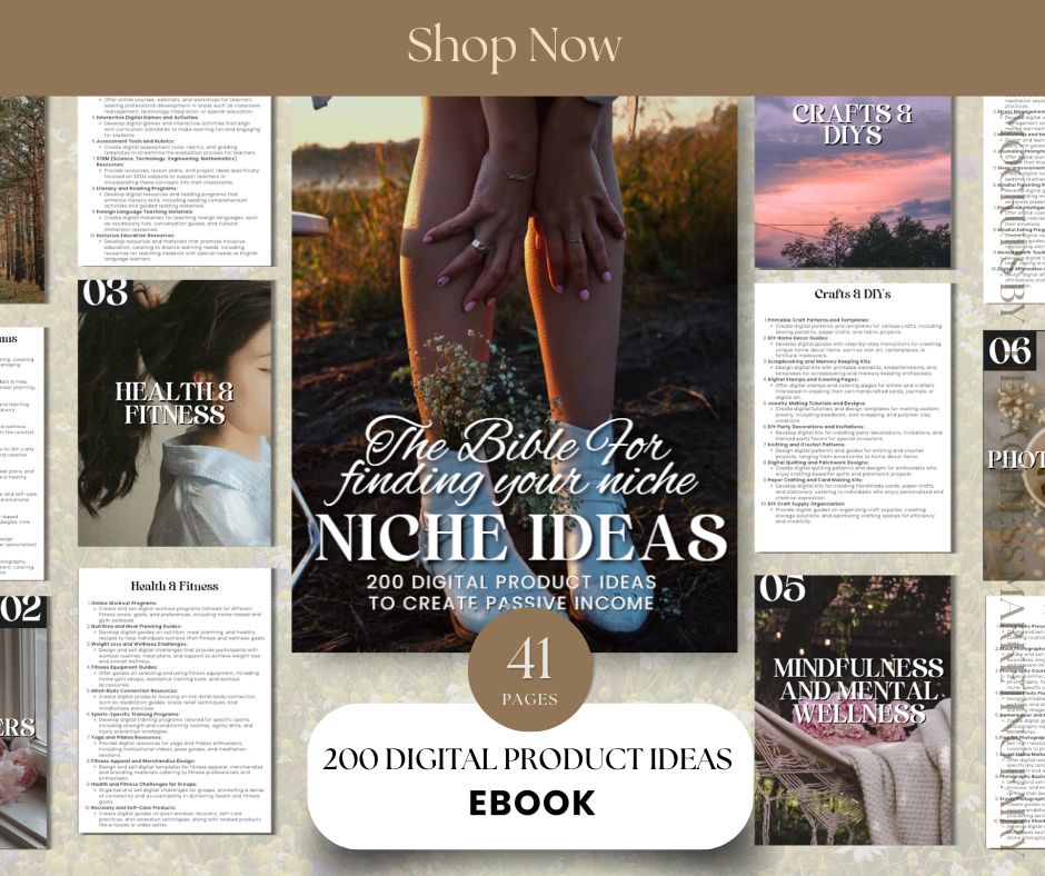 200 Digital Product Ideas | Finding Your Niche