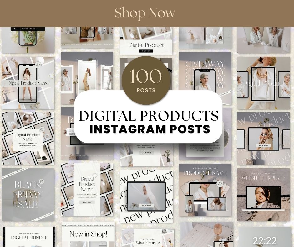 100 Digital Products Instagram Posts